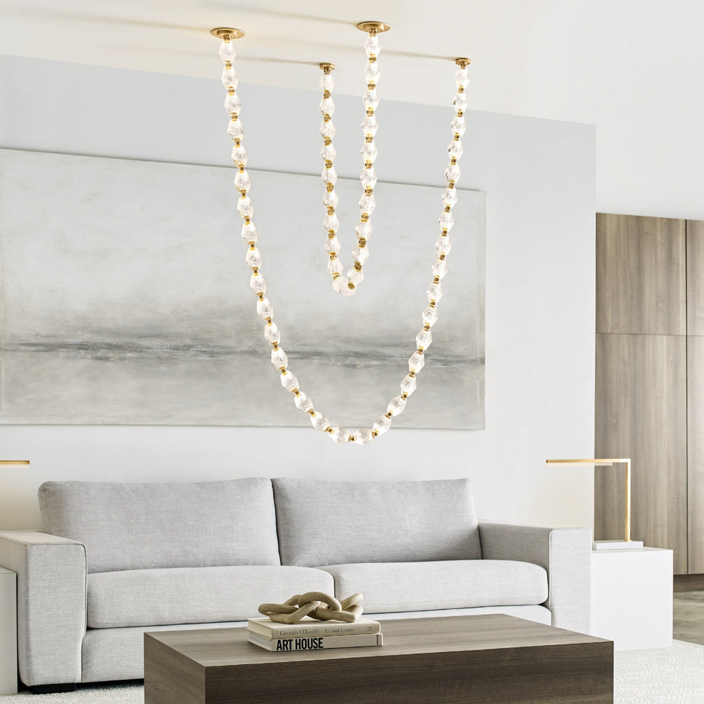 Karma Modern Minimalist Glass Chandelier