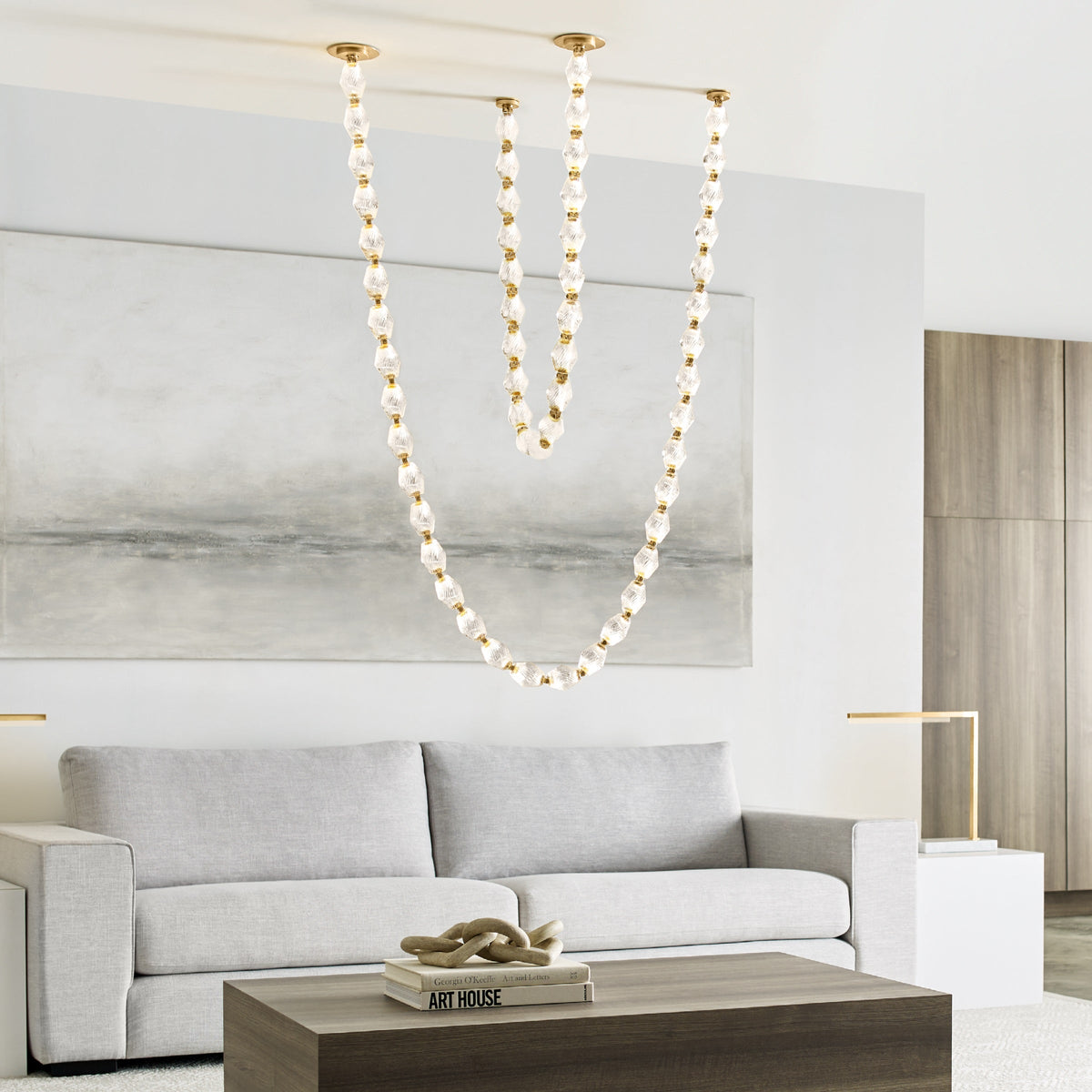 Karma Modern Minimalist Glass Chandelier