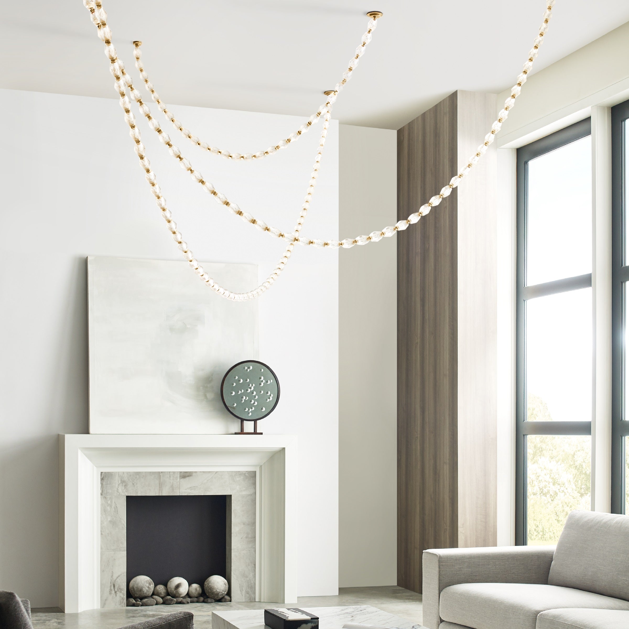 Karma Modern Minimalist Glass Chandelier