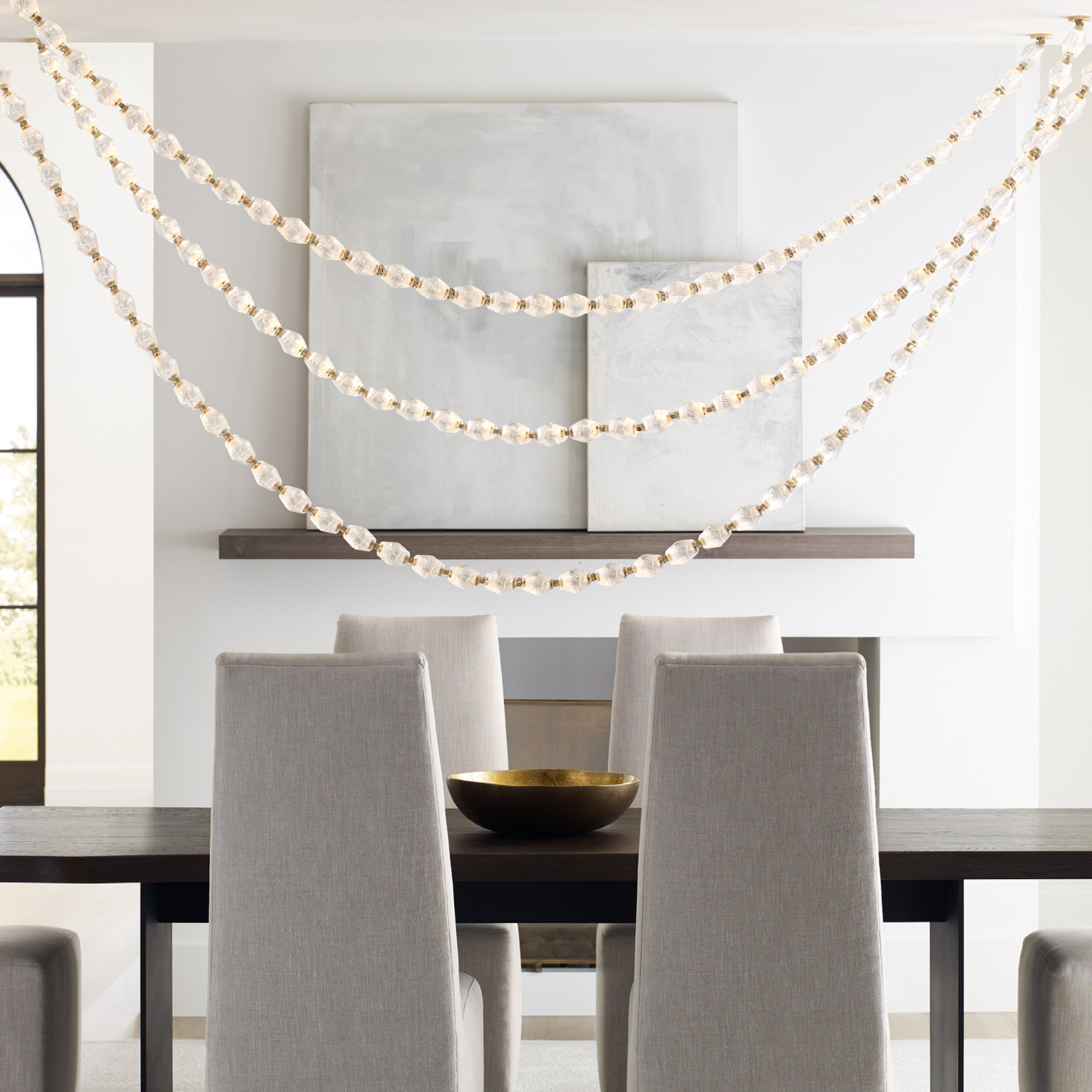 Karma Modern Minimalist Glass Chandelier