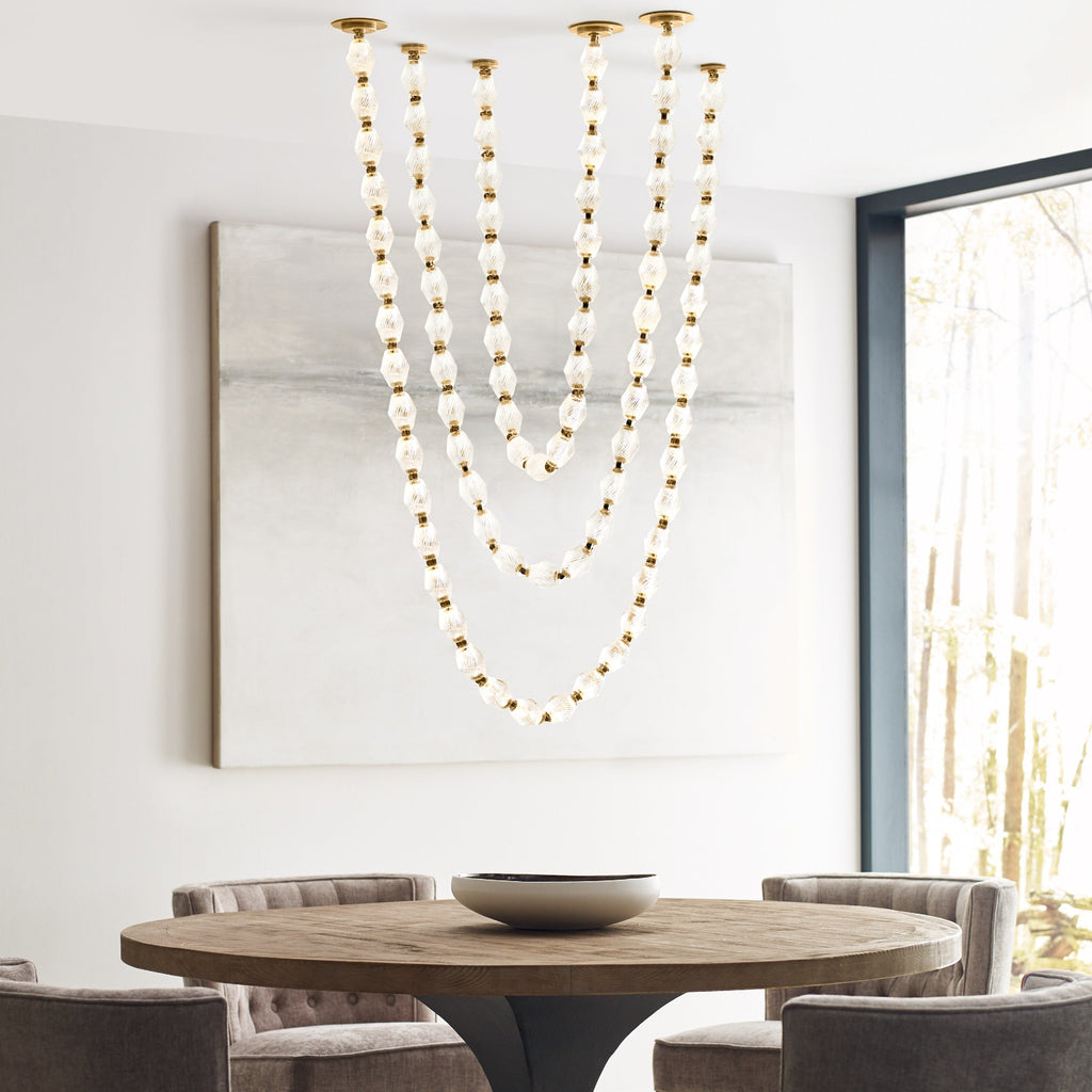 Karma Modern Minimalist Glass Chandelier