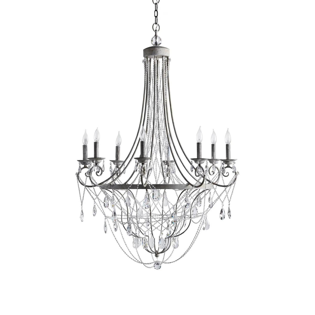 Luster Vintage Industrial Traditional Crystal Chandelier