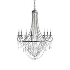 Luster Vintage Industrial Traditional Crystal Chandelier