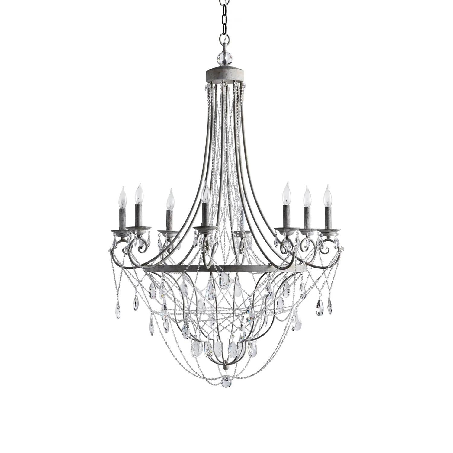 Luster Vintage Industrial Traditional Crystal Chandelier