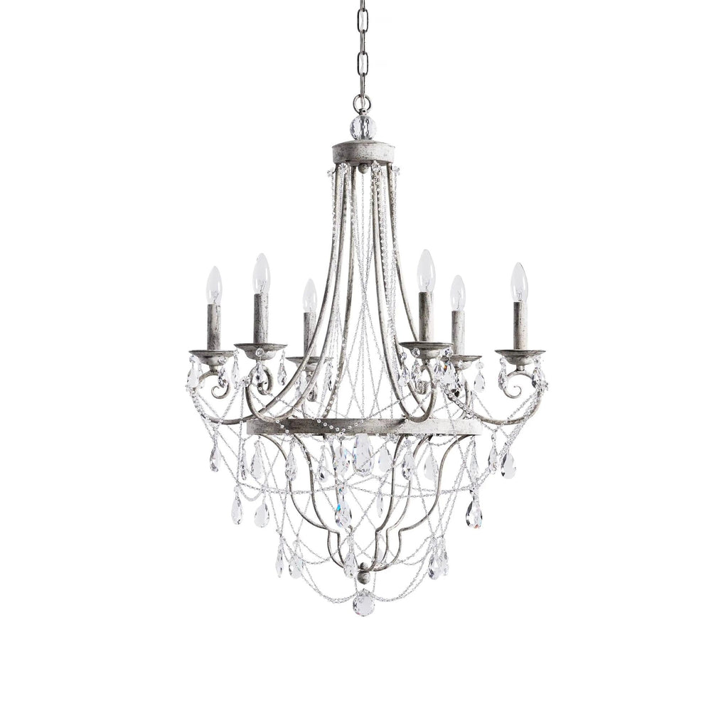 Luster Vintage Industrial Traditional Crystal Chandelier