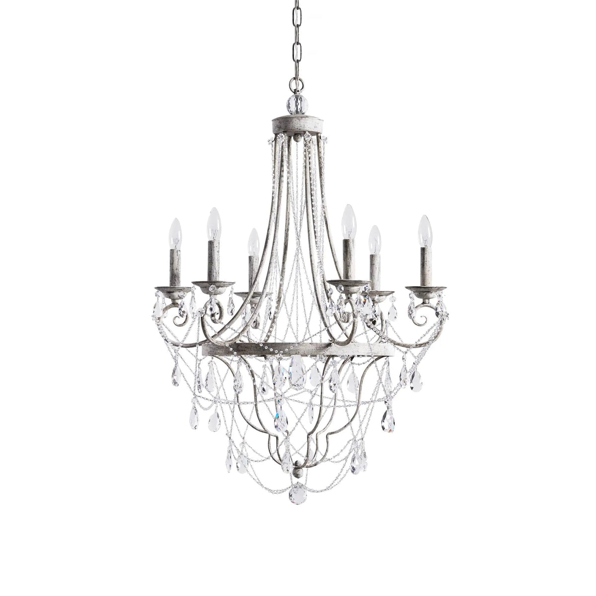 Luster Vintage Industrial Traditional Crystal Chandelier