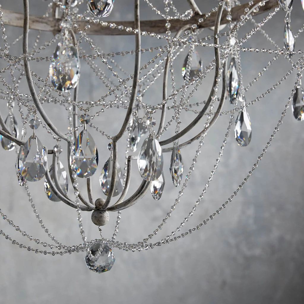 Luster Vintage Industrial Traditional Crystal Chandelier