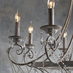 Luster Vintage Industrial Traditional Crystal Chandelier