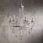 Luster Vintage Industrial Traditional Crystal Chandelier