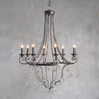 Luster Vintage Industrial Traditional Crystal Chandelier