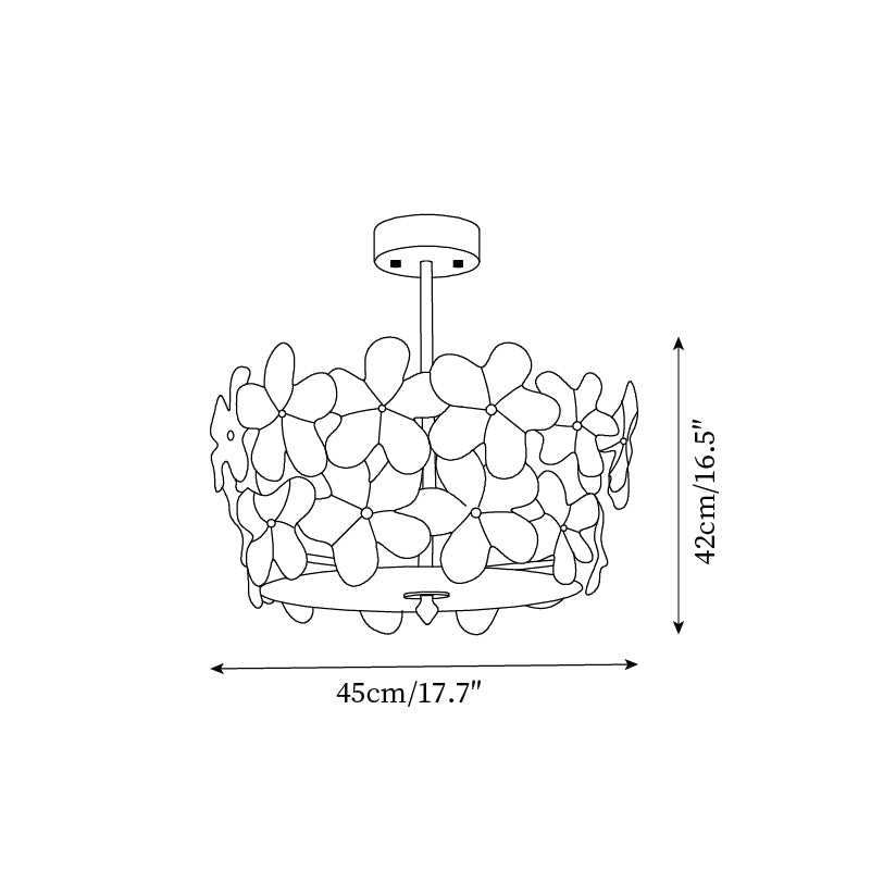 Fionel Glass Semi-Flush Mount Ceiling Light