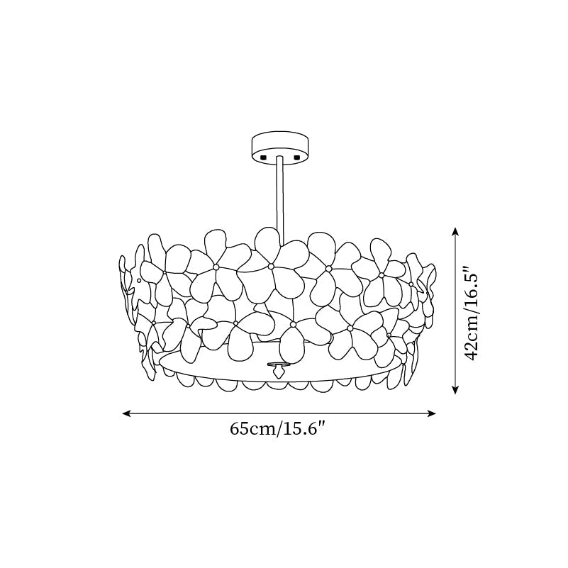 Fionel Glass Semi-Flush Mount Ceiling Light