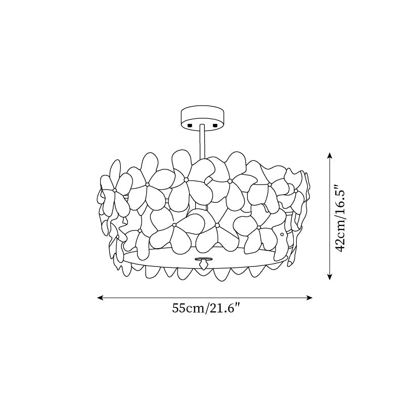 Fionel Glass Semi-Flush Mount Ceiling Light