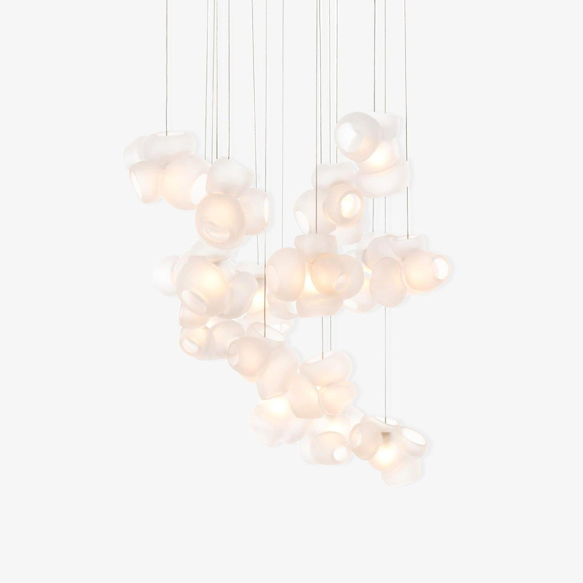 Zamarir Bubbles Cluster Glass Chandelier Staircase