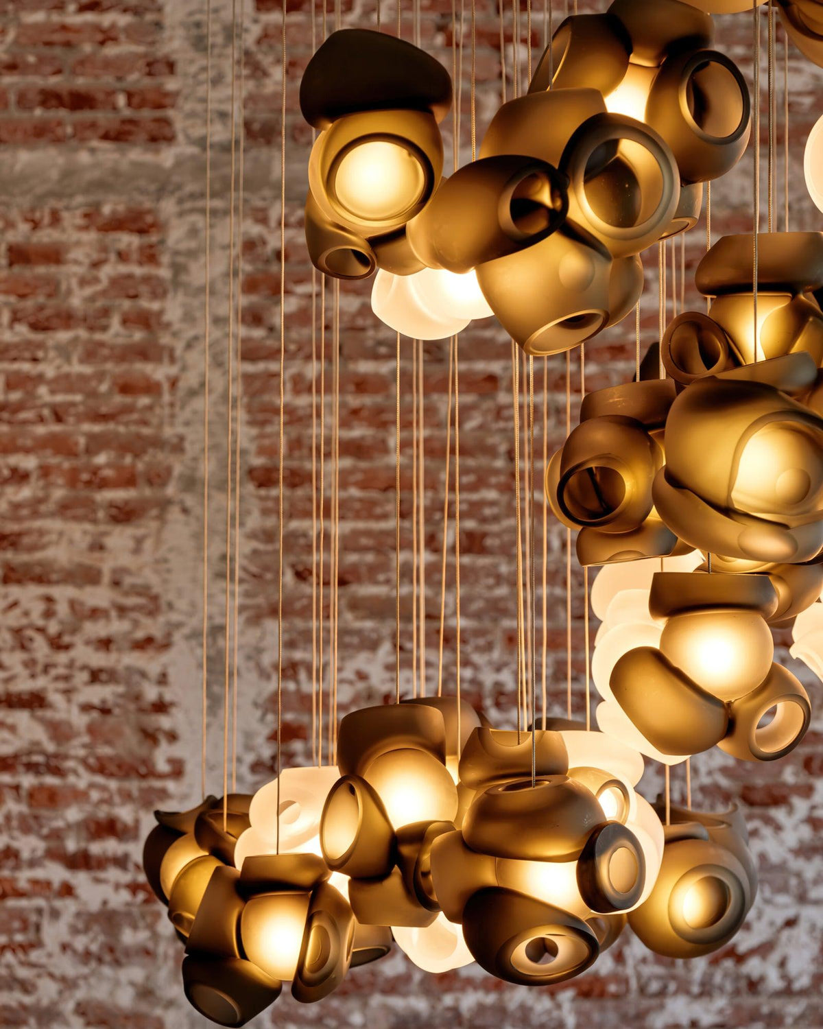 Zamarir Bubbles Cluster Glass Chandelier Staircase
