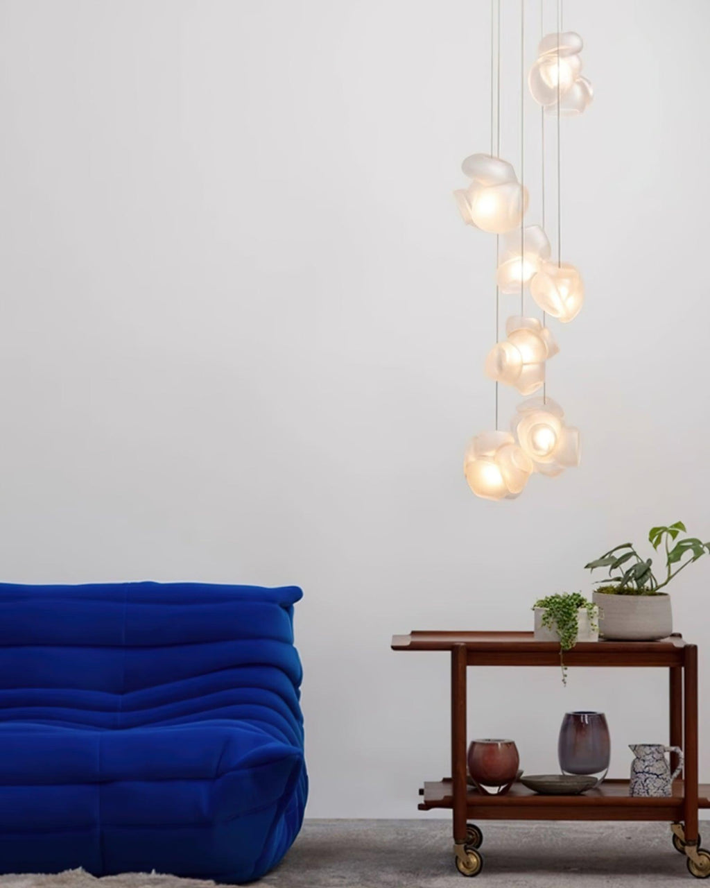 Zamarir Bubbles Cluster Glass Chandelier Staircase