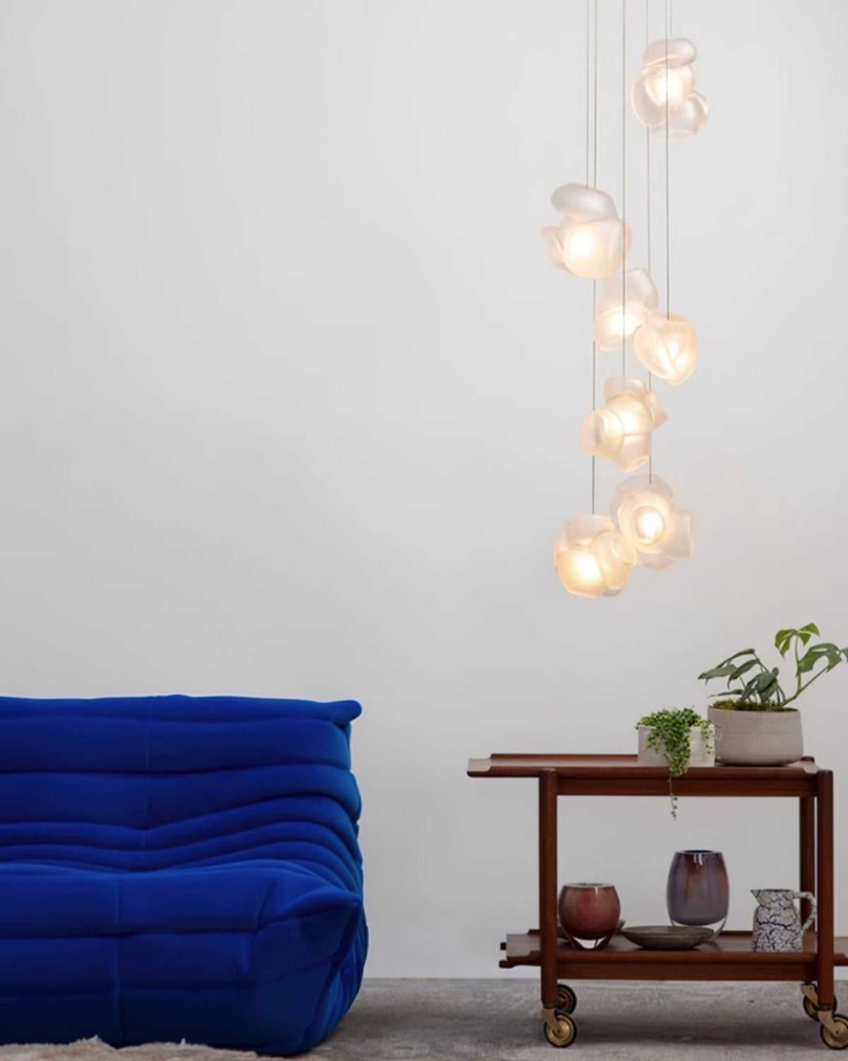 Zamarir Bubbles Cluster Glass Chandelier Staircase
