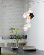 Zamarir Bubbles Cluster Glass Chandelier Staircase