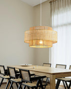 Ulshayra Concentric Rattan Pendant Light