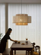 Ulshayra Concentric Rattan Pendant Light