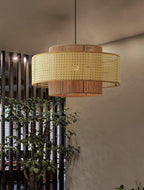 Ulshayra Concentric Rattan Pendant Light