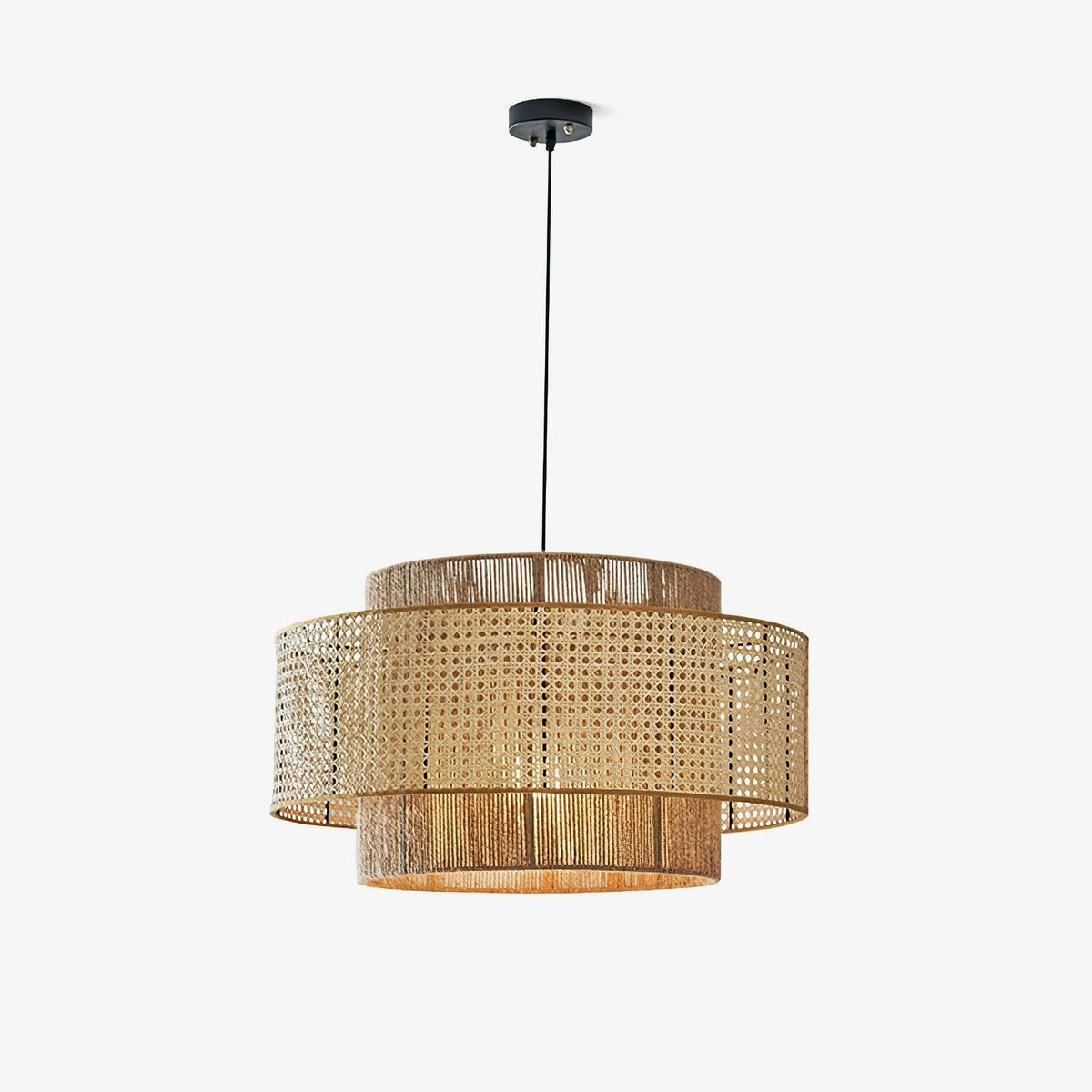 Ulshayra Concentric Rattan Pendant Light