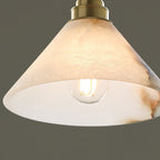 Xen Modern Minimalist Brass Alabaster Pendant Lamp