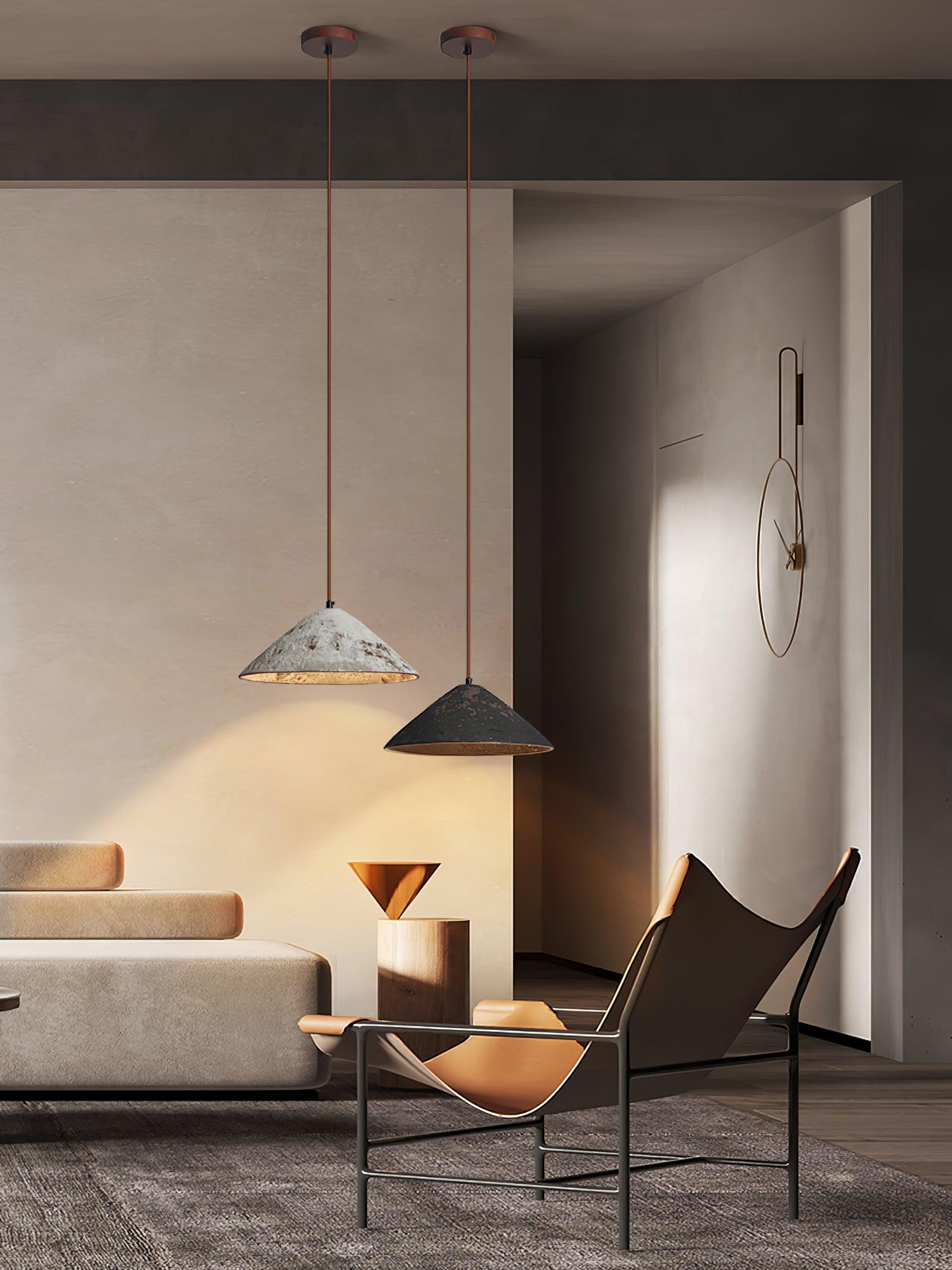 Solara Pendant Lamp Ceramic Cone Rustic Vintage Minimalist
