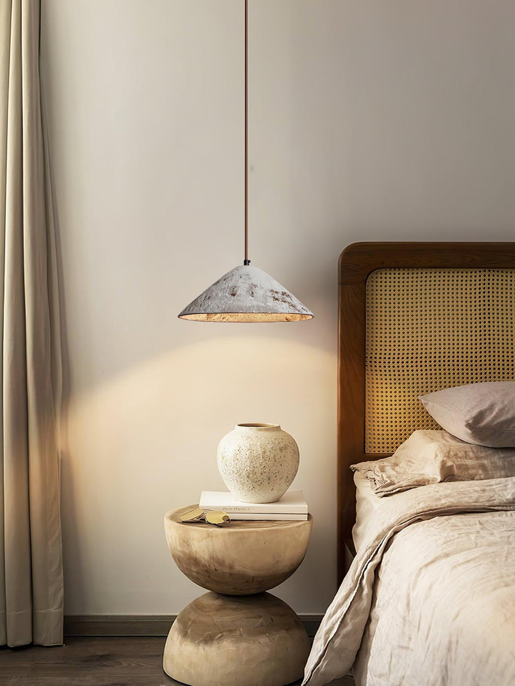 Solara Pendant Lamp Ceramic Cone Rustic Vintage Minimalist