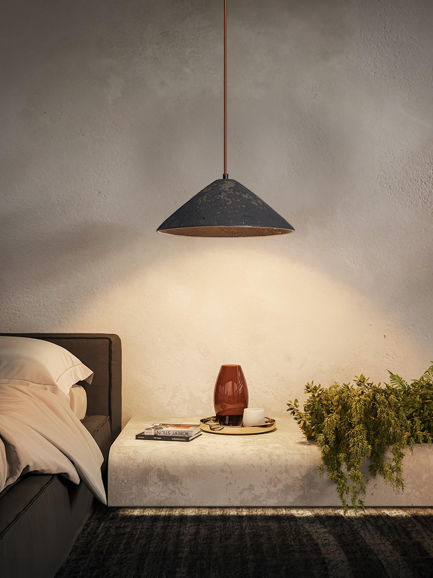 Solara Pendant Lamp Ceramic Cone Rustic Vintage Minimalist