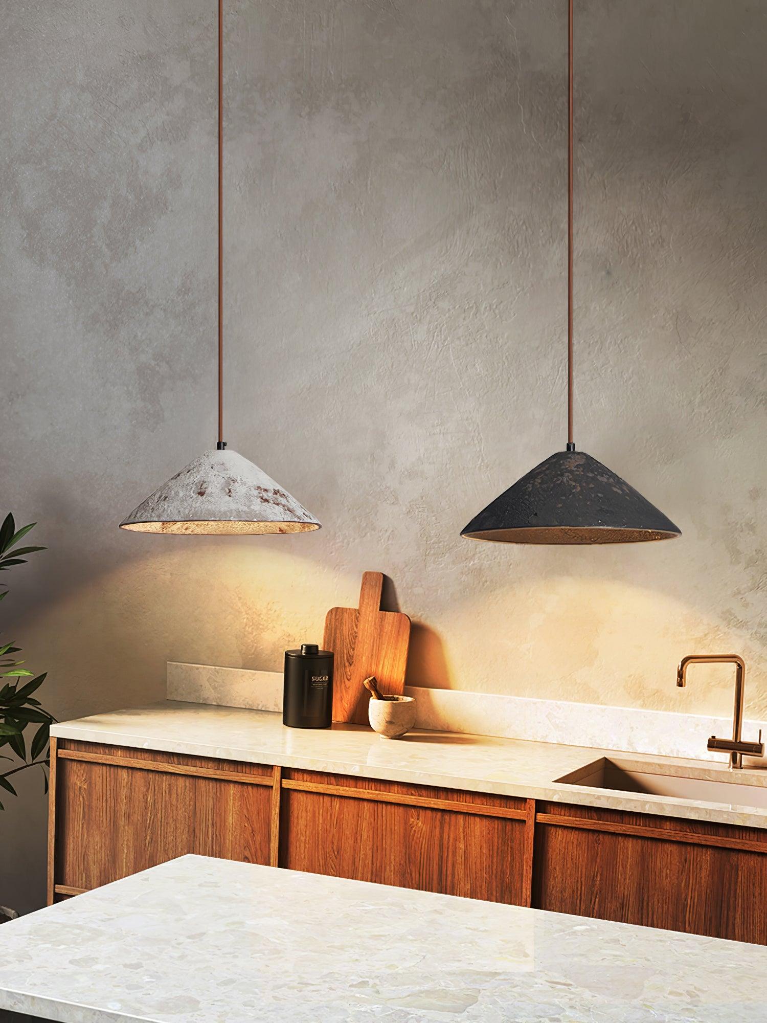Solara Pendant Lamp Ceramic Cone Rustic Vintage Minimalist