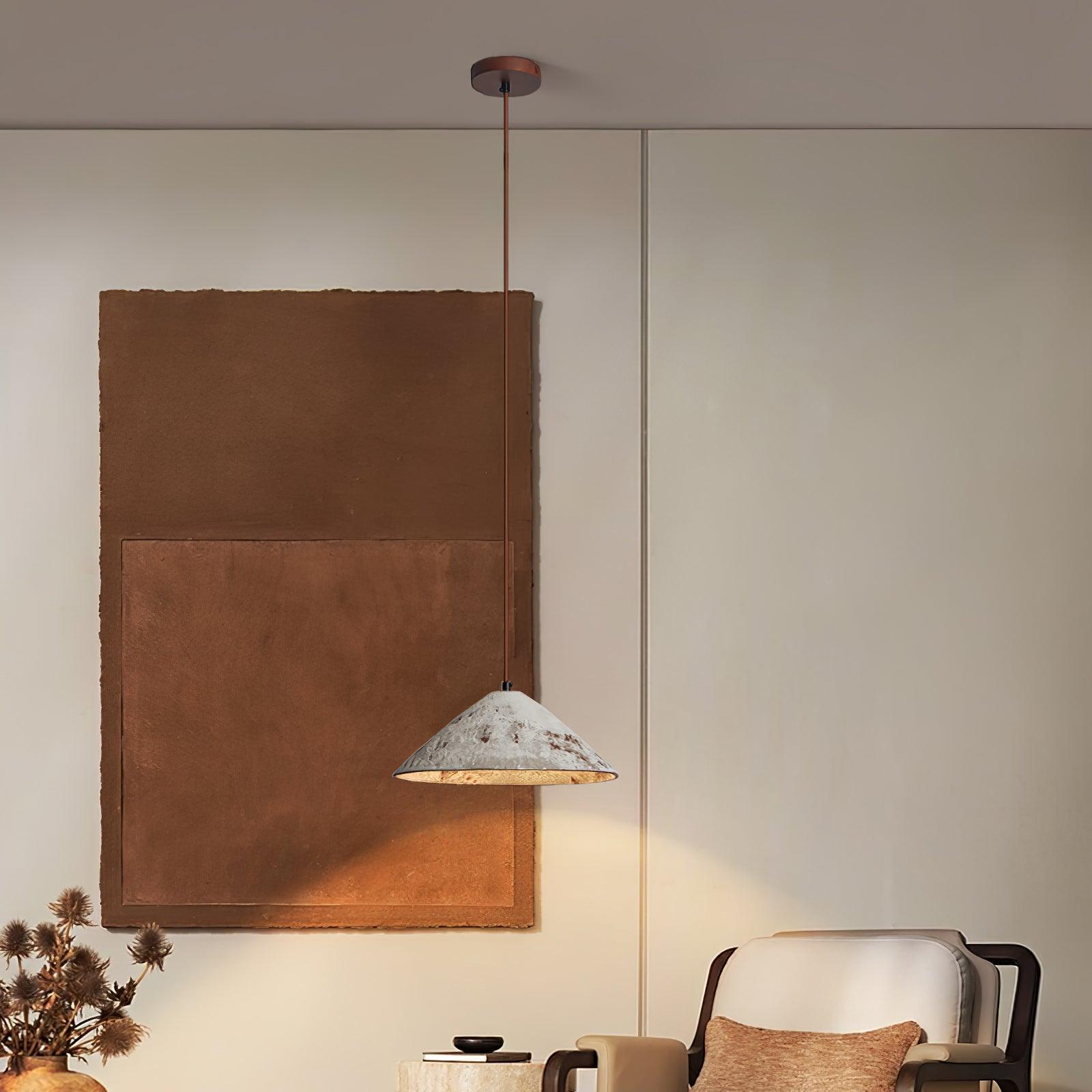 Solara Pendant Lamp Ceramic Cone Rustic Vintage Minimalist