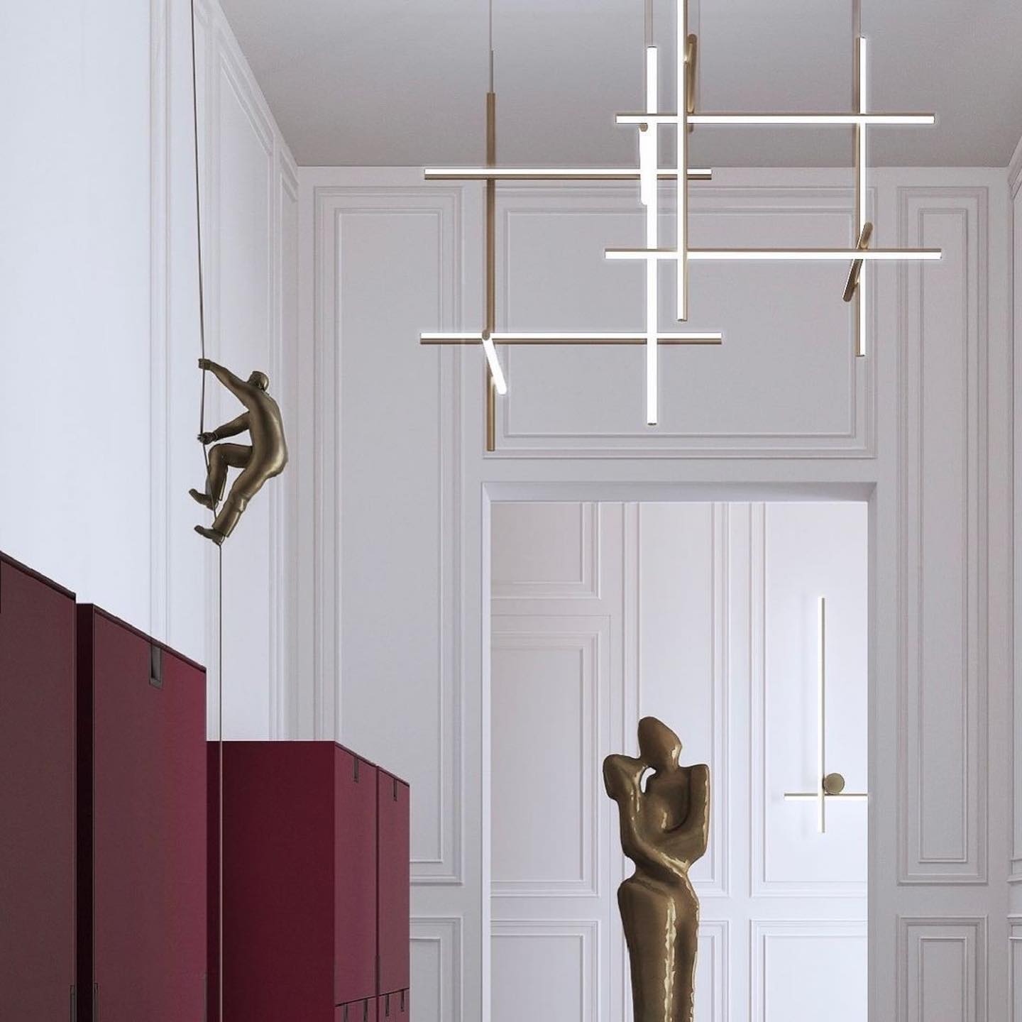 Breeze Modern Minimalist Classic Copper Chandelier