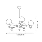 Cora Chandelier Nickel Orb Elegant