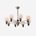 Cora Chandelier Nickel Orb Elegant
