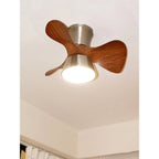 Zanorir Modern Minimalist Natural Wooden Acrylic Ceiling Fan Light