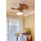 Zanorir Modern Minimalist Natural Wooden Acrylic Ceiling Fan Light