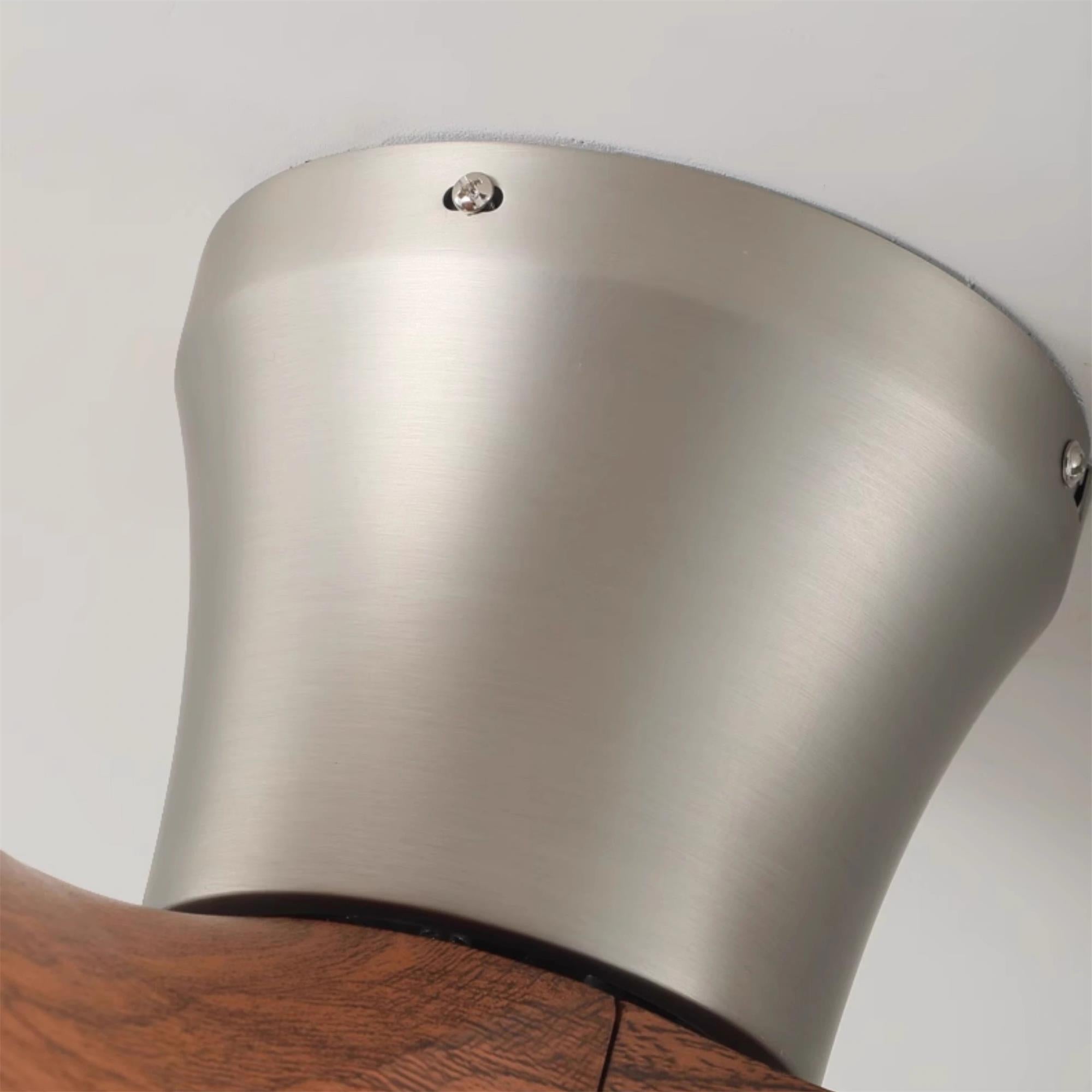 Zanorir Modern Minimalist Natural Wooden Acrylic Ceiling Fan Light