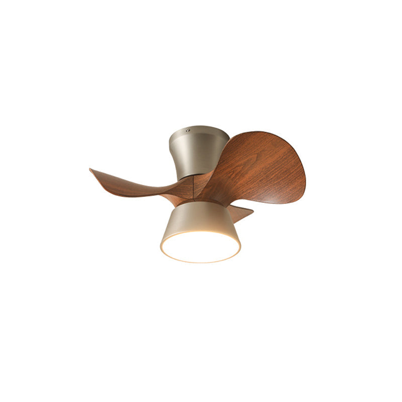 Zanorir Modern Minimalist Natural Wooden Acrylic Ceiling Fan Light