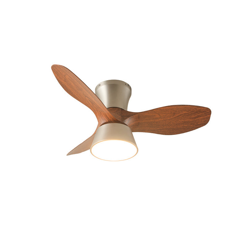 Zanorir Modern Minimalist Natural Wooden Acrylic Ceiling Fan Light
