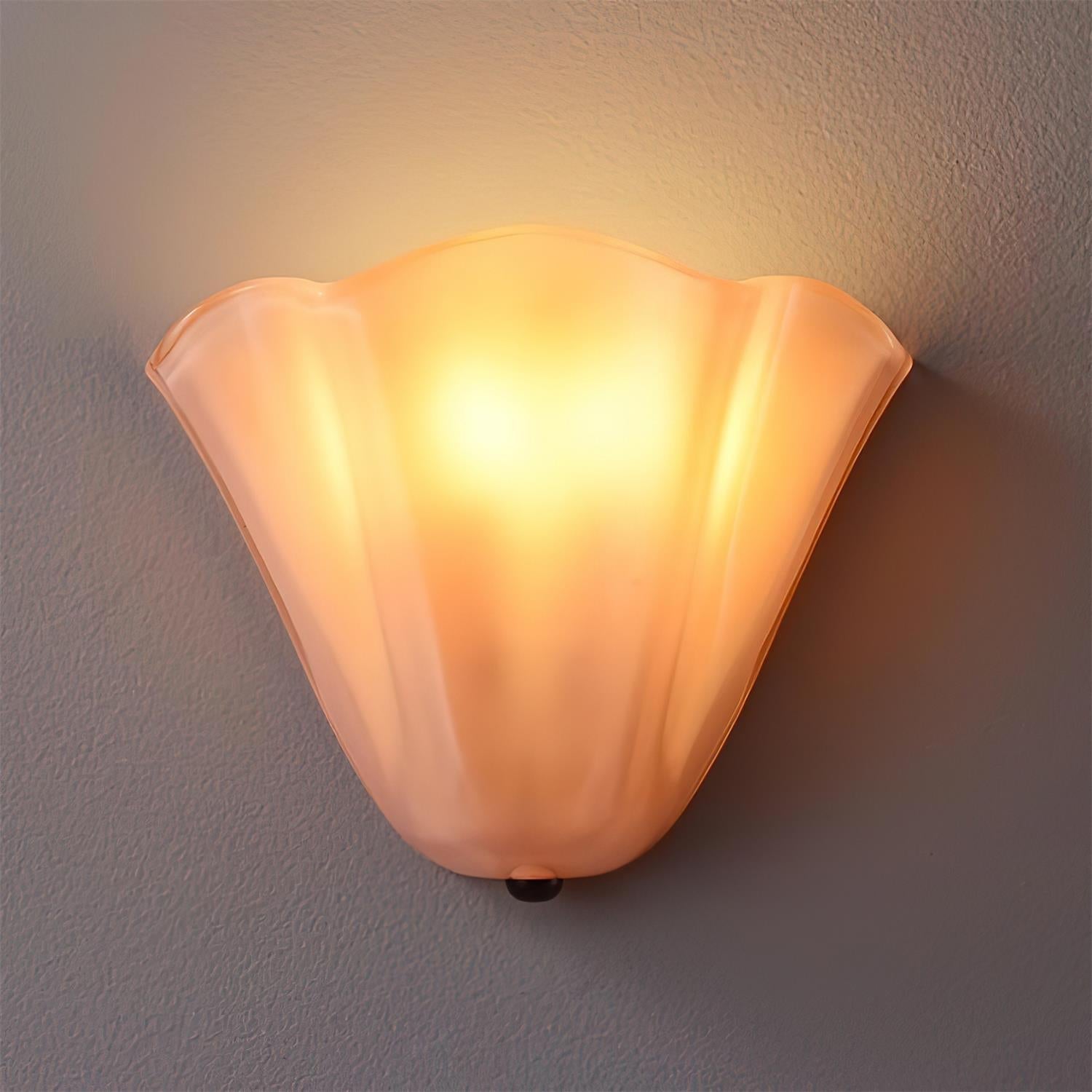 Corala Wall Lamp Fan-Shaped Pastel Glass