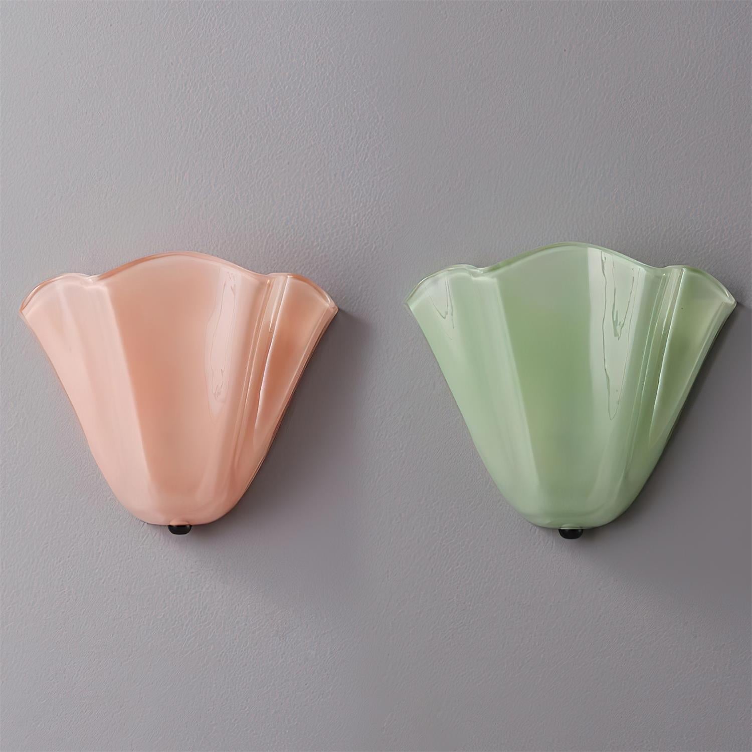 Corala Wall Lamp Fan-Shaped Pastel Glass