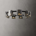 Lustra Chandelier Circular Glass Iron Arms