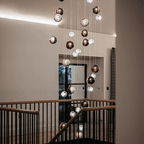 Cascade Modern Metal & Glass Chandelier