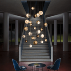 Cascade Modern Metal & Glass Chandelier