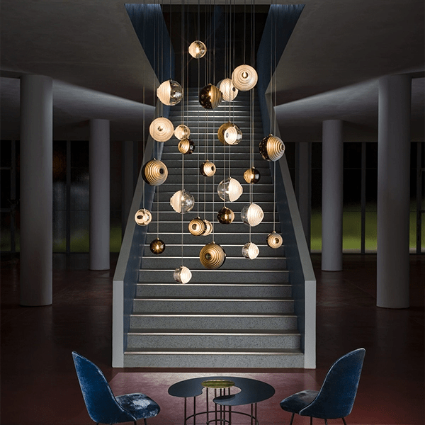 Cascade Modern Metal & Glass Chandelier