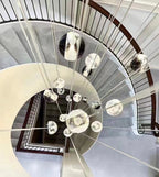 Cascade Modern Metal & Glass Chandelier