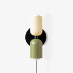 Lustra Wall Lamp Green Black Minimalist Plug-In