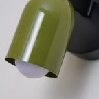 Lustra Wall Lamp Green Black Minimalist Plug-In