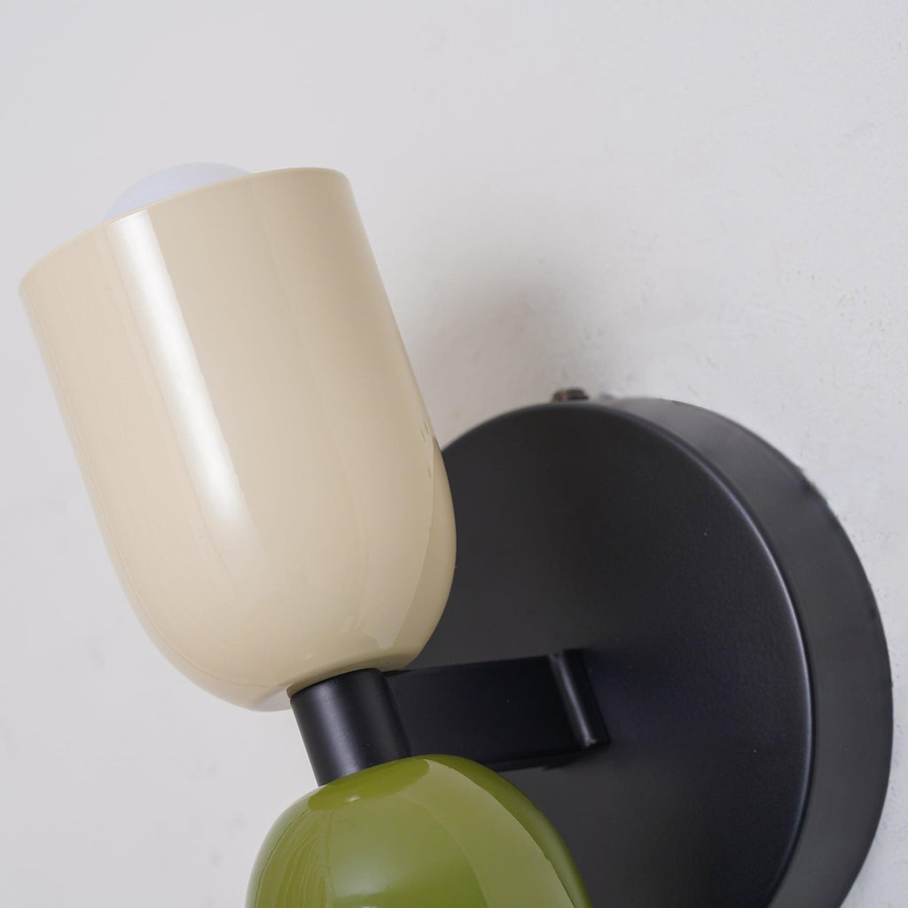 Lustra Wall Lamp Green Black Minimalist Plug-In